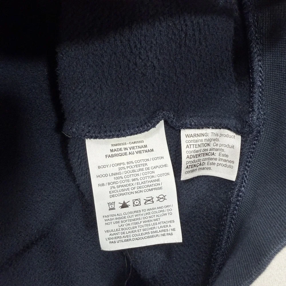 Nike Hoodie Chicago Bears NFL Onfield Full Zip Short Sleeve Navy Mens 3XL